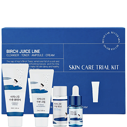 Увлажняющий набор для лица с берёзовым соком BIRCH JUICE SKIN CARE TRIAL KIT